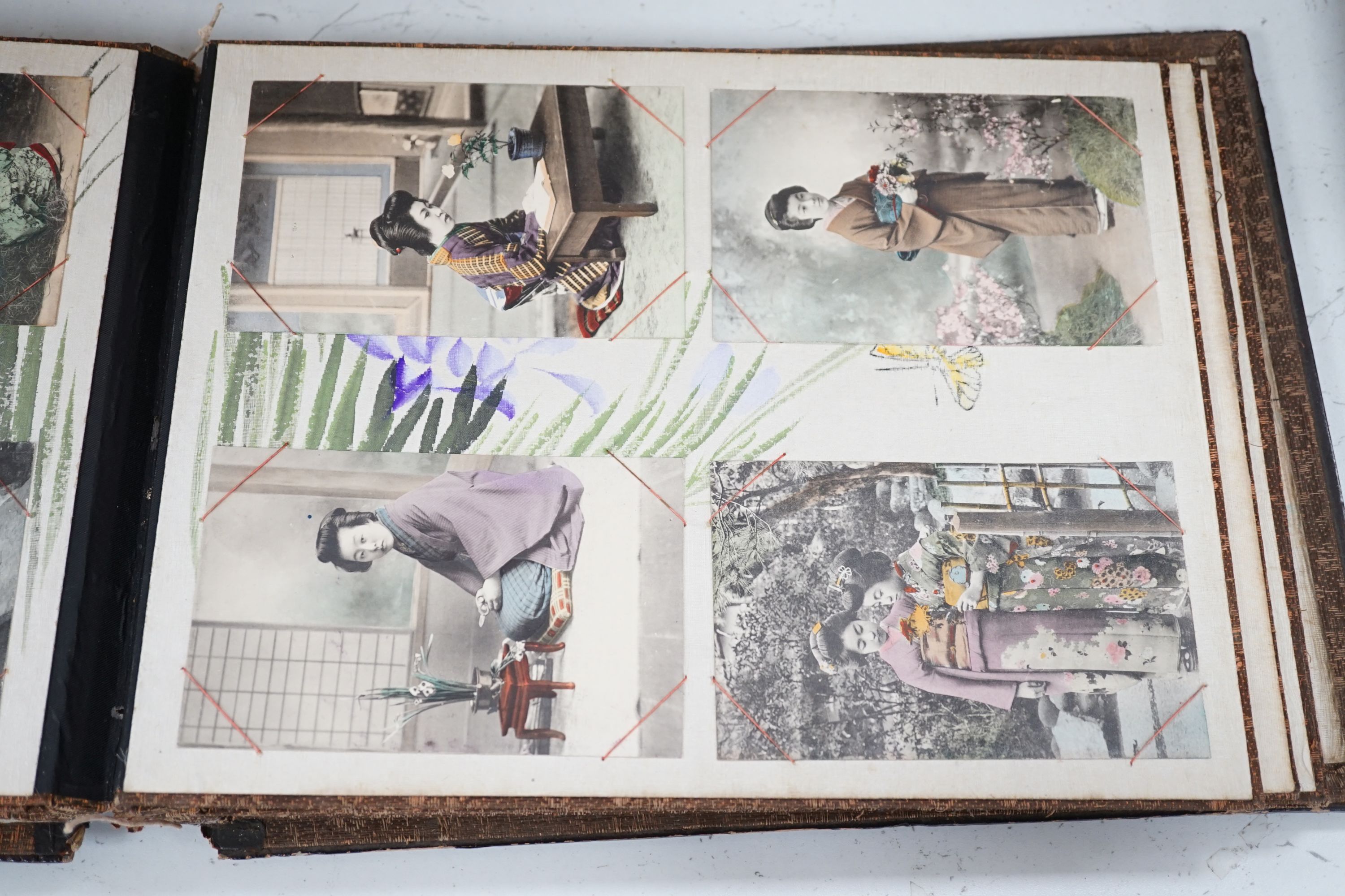 A Japanese album of early 20th century postcards of Hong Kong, China and Japan